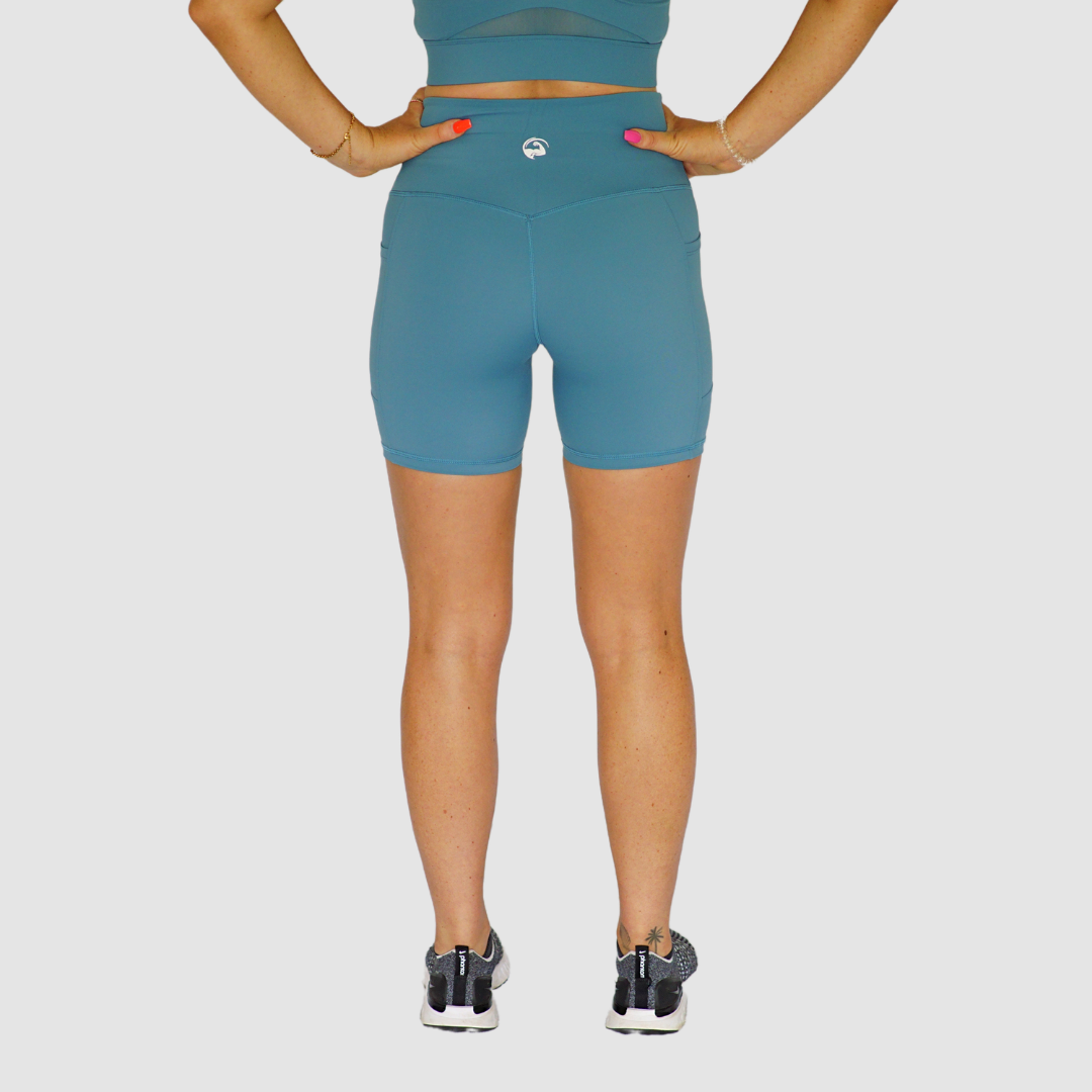 Pocket Bike Shorts Teal