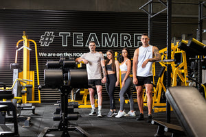 Showcasing our Mens & Womens training range of activewear in the gym.