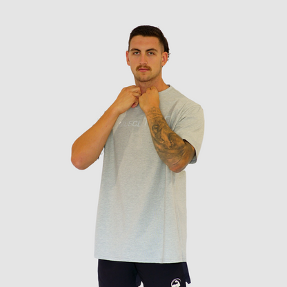Mens Oversized T Shirt Grey Marl