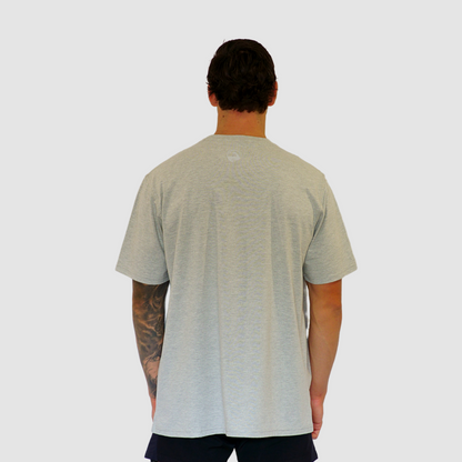 Mens Oversized T Shirt Grey Marl