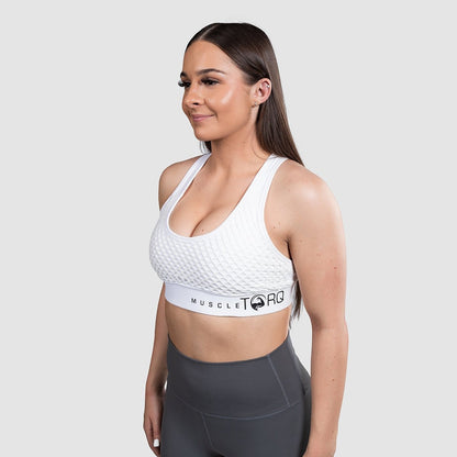 Luxe Sports Bra White - Muscle Torq