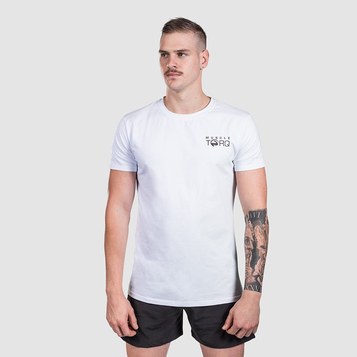 Mens Training T Shirt White - Muscle Torq