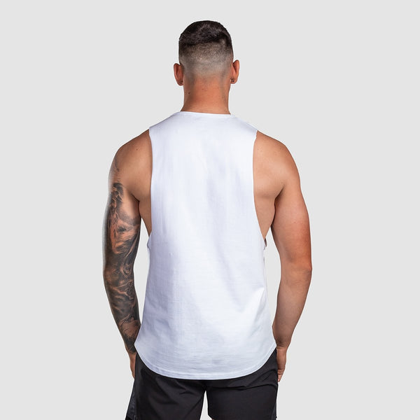 Mens Tank White - Muscle Torq