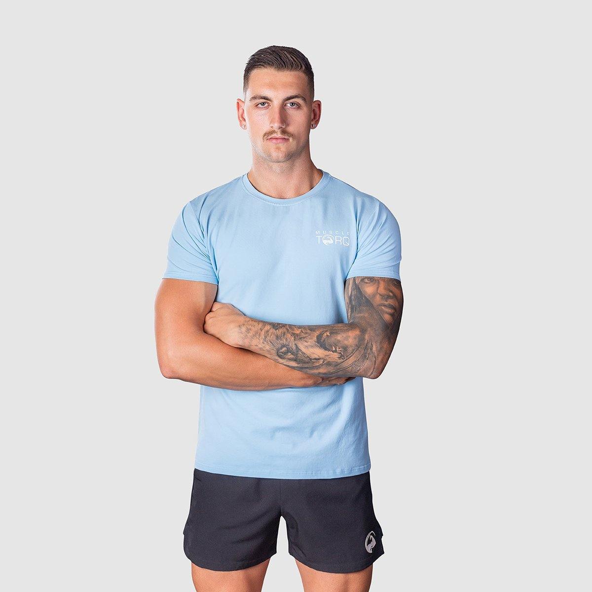 Mens Training T Shirt Ice Blue - Muscle Torq