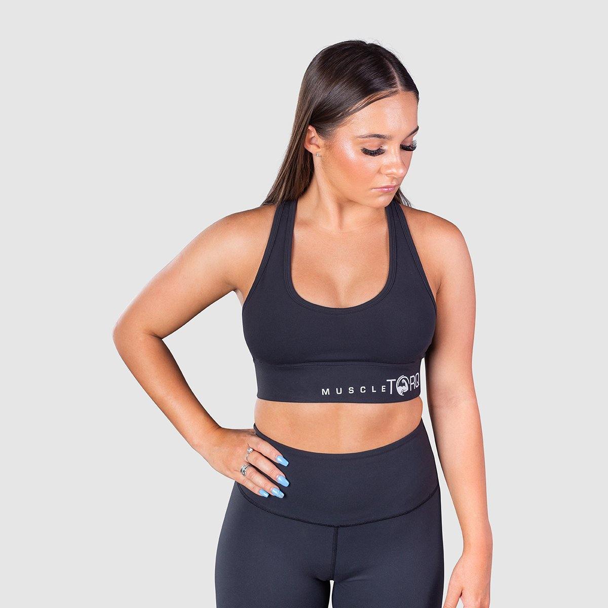 Luxe Racerback Sports Bra Black - Muscle Torq