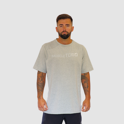 Mens Oversized T Shirt Grey Marl