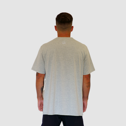 Mens Oversized T Shirt Grey Marl