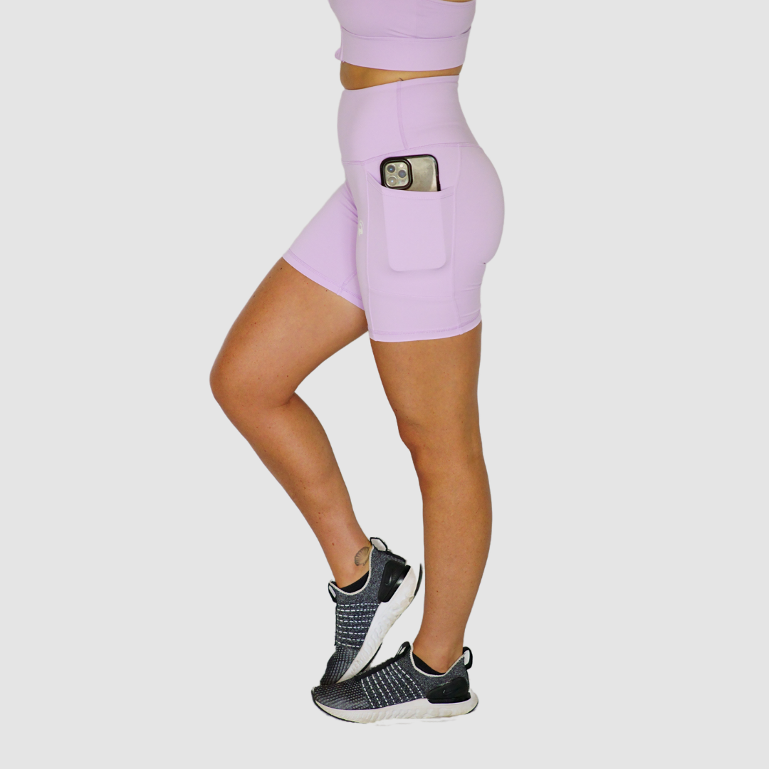 Pocket Bike Shorts Lilac