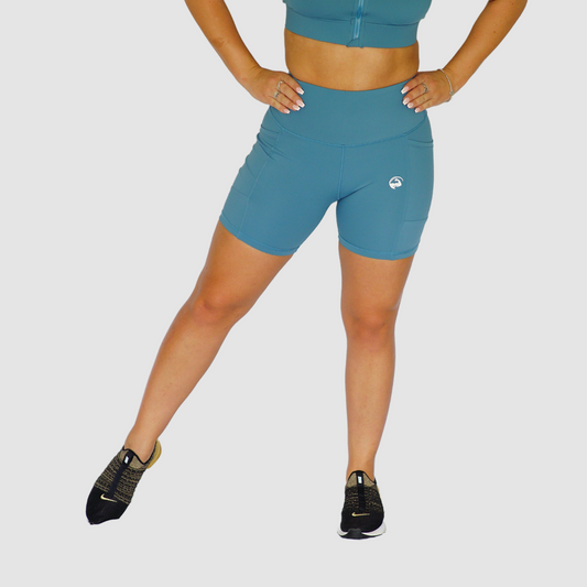 Pocket Bike Shorts Teal