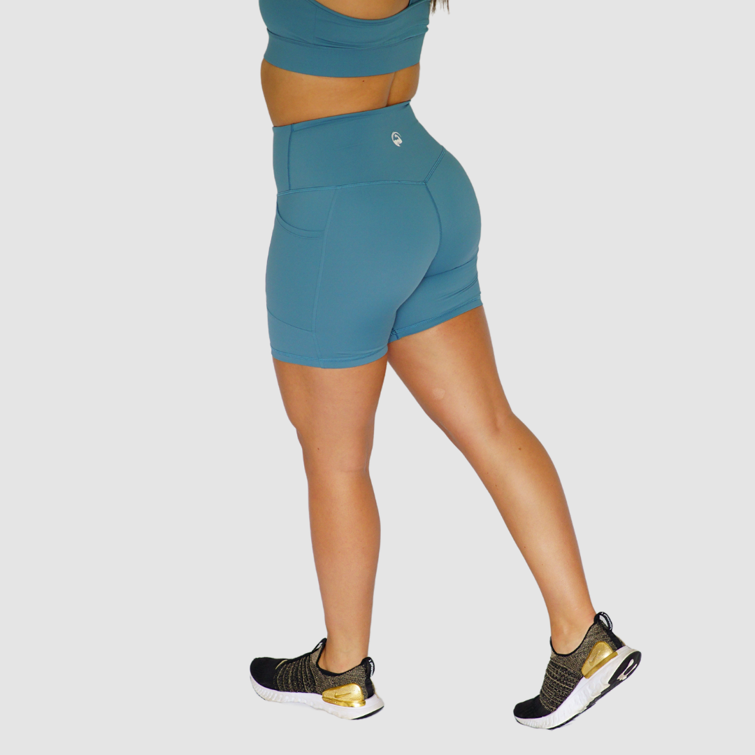 Pocket Bike Shorts Teal